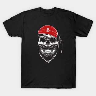 Pirate with red head scarf T-Shirt